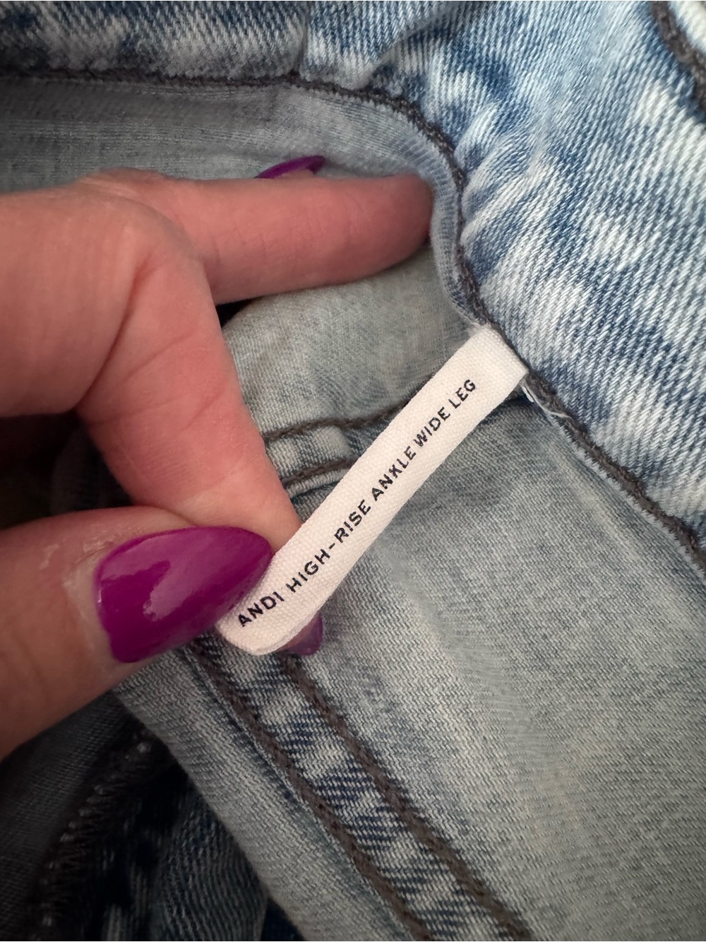 Rag & Bone Andi High-Rise Ankle Wide Leg Cecilia Light Blue Jeans 24 - Picture 7 of 14